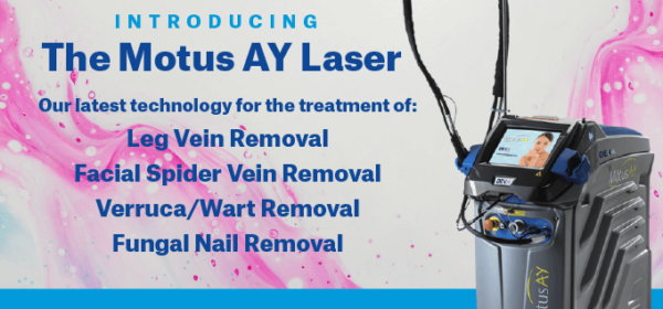 laser thread vein removal and treatments with Motus AY